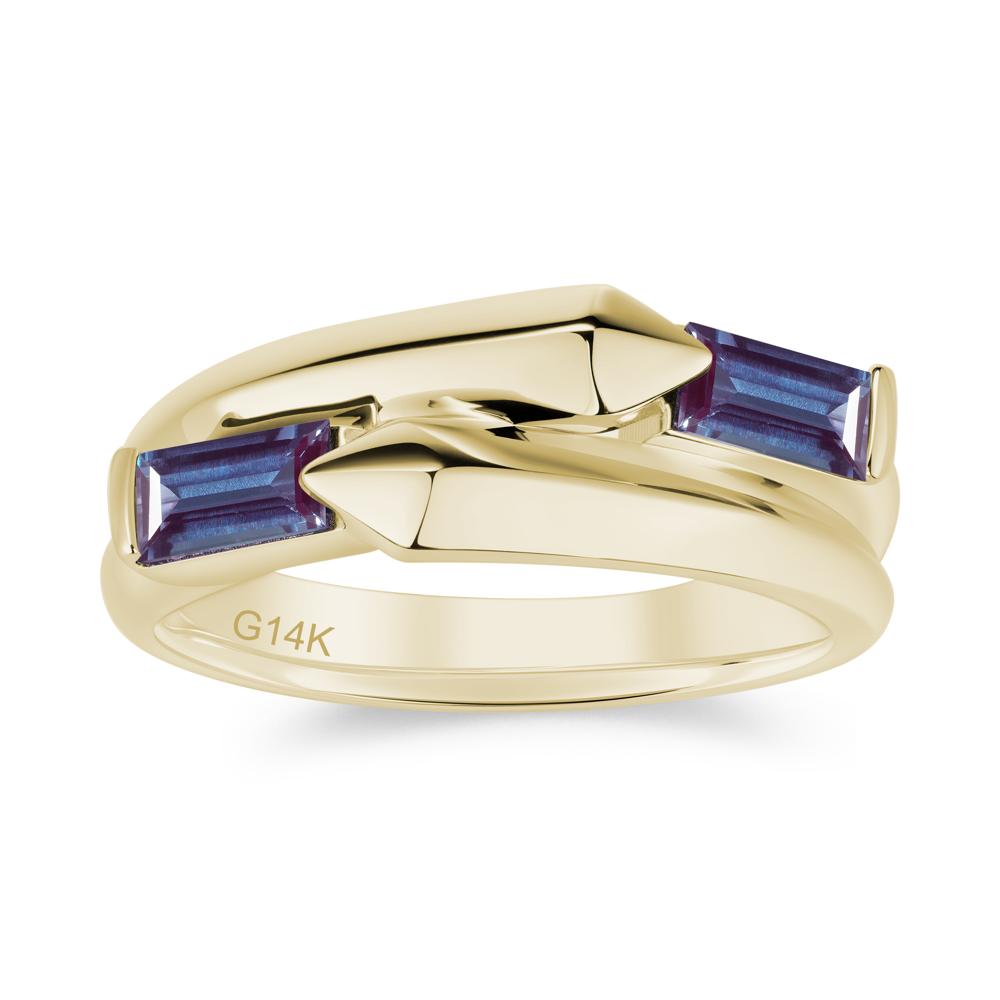 Toi Et Moi Bypass East West Garnet Ring - LUO Jewelry #gemstone_Alexandrite