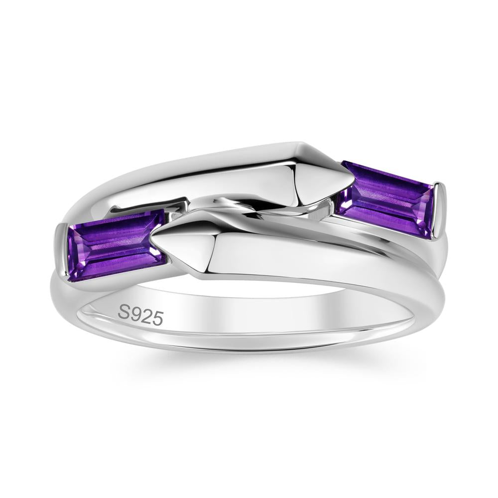Toi Et Moi Bypass East West Garnet Ring - LUO Jewelry #gemstone_Amethyst