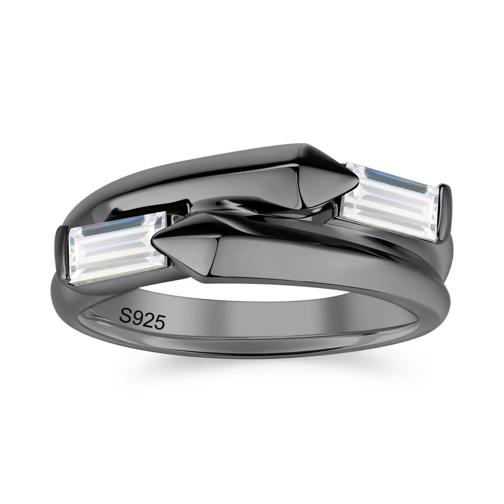 Toi Et Moi Bypass East West Garnet Ring - LUO Jewelry #gemstone_Cubic Zirconia