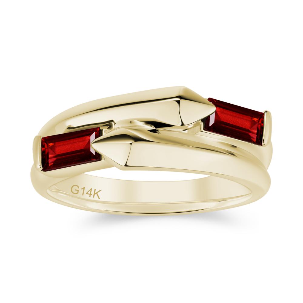 Toi Et Moi Bypass East West Garnet Ring - LUO Jewelry #gemstone_Garnet