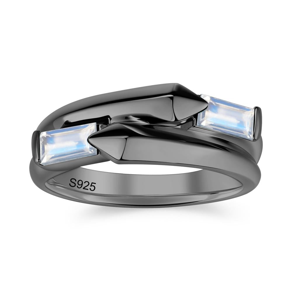 Toi Et Moi Bypass East West Garnet Ring - LUO Jewelry #gemstone_Moonstone