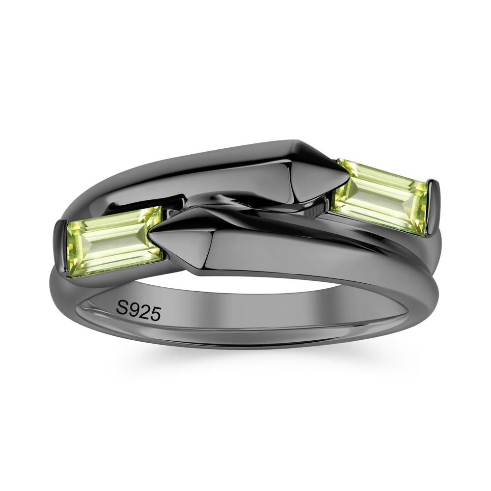 Toi Et Moi Bypass East West Garnet Ring - LUO Jewelry #gemstone_Peridot