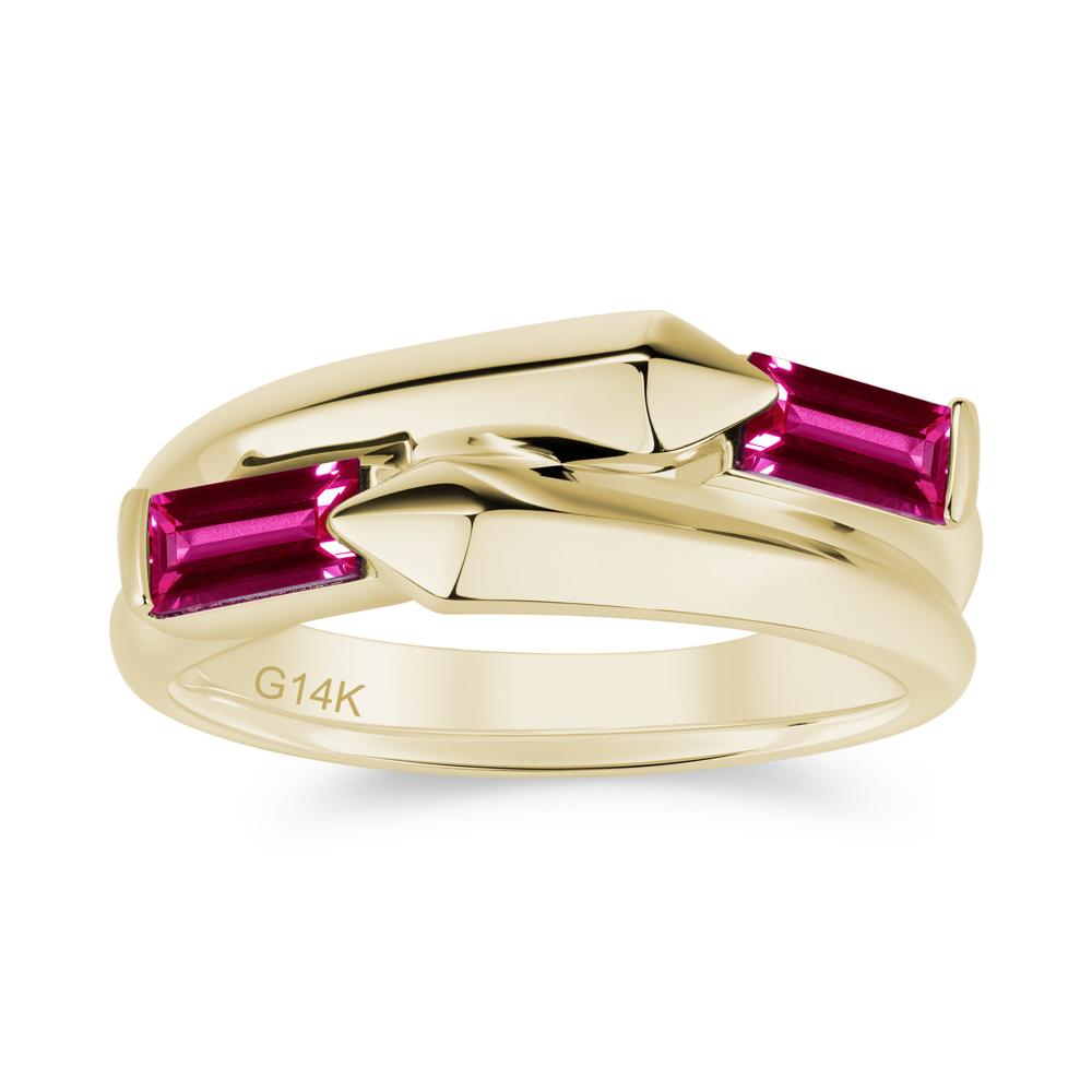 Toi Et Moi Bypass East West Garnet Ring - LUO Jewelry #gemstone_Ruby