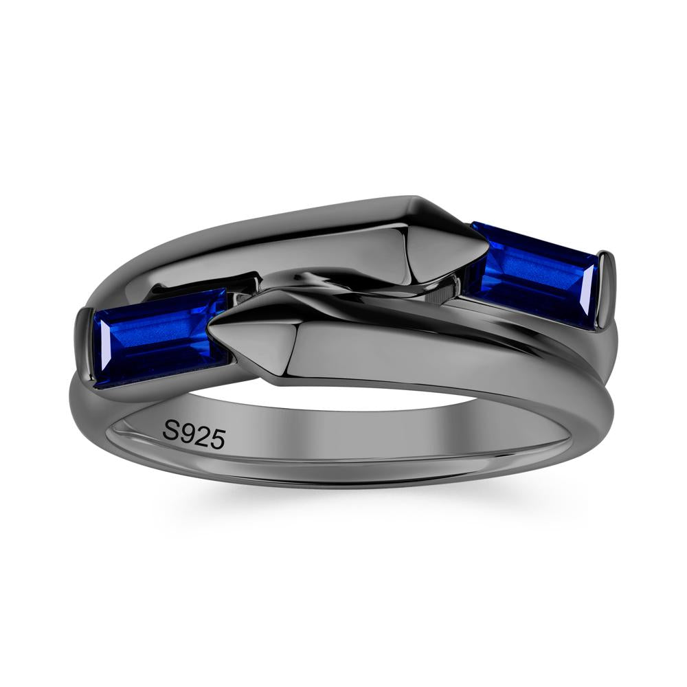 Toi Et Moi Bypass East West Garnet Ring - LUO Jewelry #gemstone_Sapphire