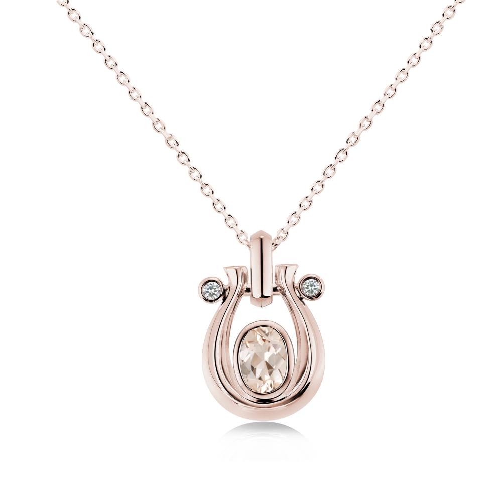 Sapphire Horseshoe Pendant Necklace - LUO Jewelry #gemstone_Morganite