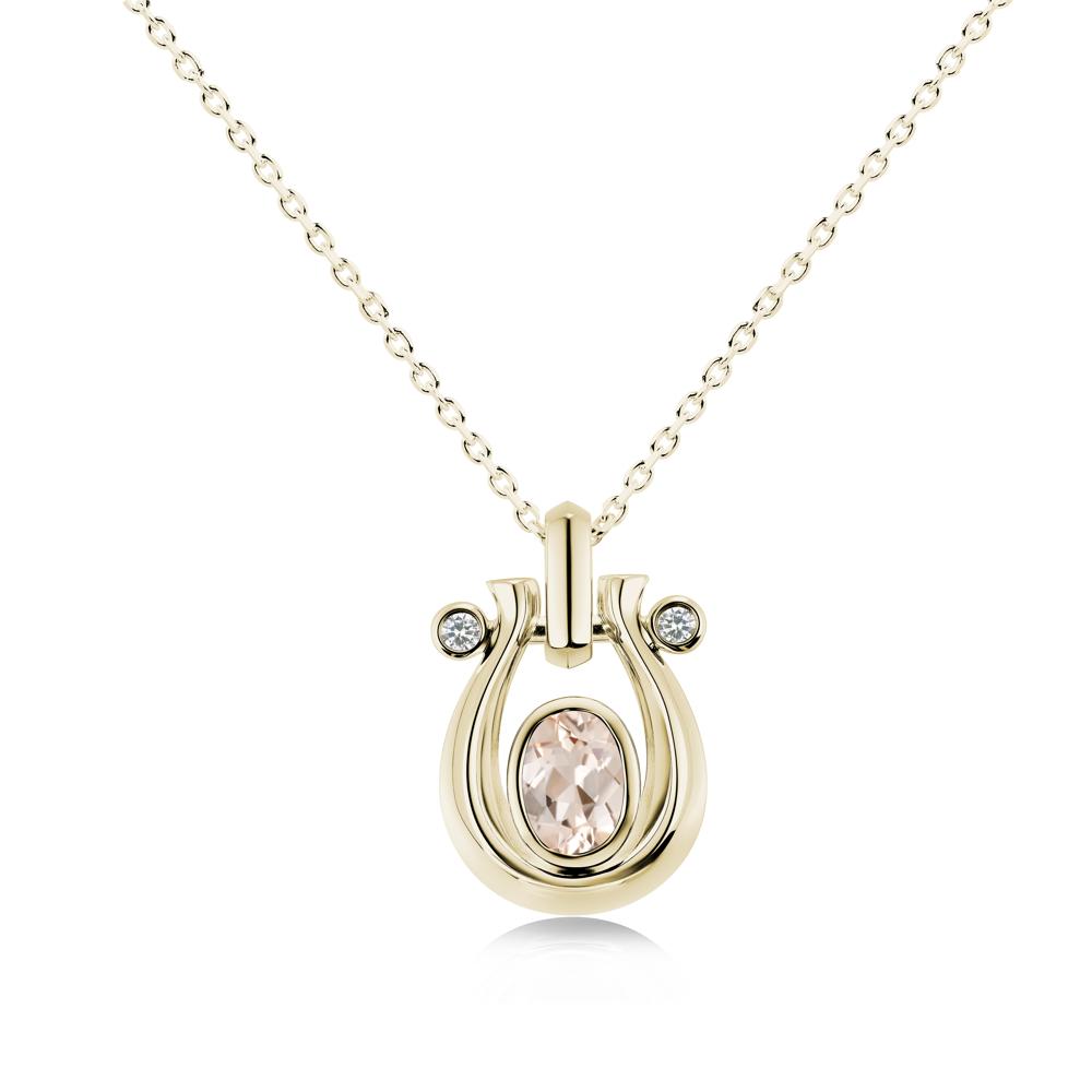 Sapphire Horseshoe Pendant Necklace - LUO Jewelry #gemstone_Morganite