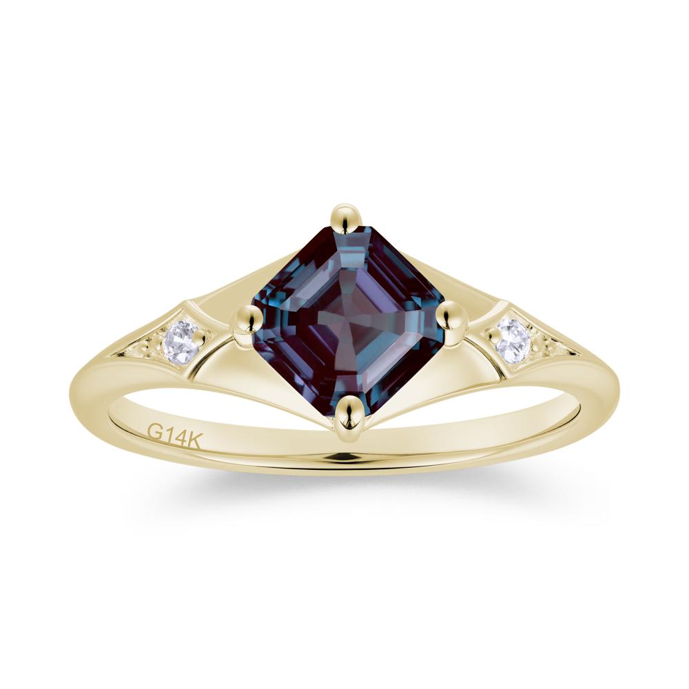 Asscher Cut London Blue Topaz Ring for Women - LUO Jewelry #gemstone_Alexandrite