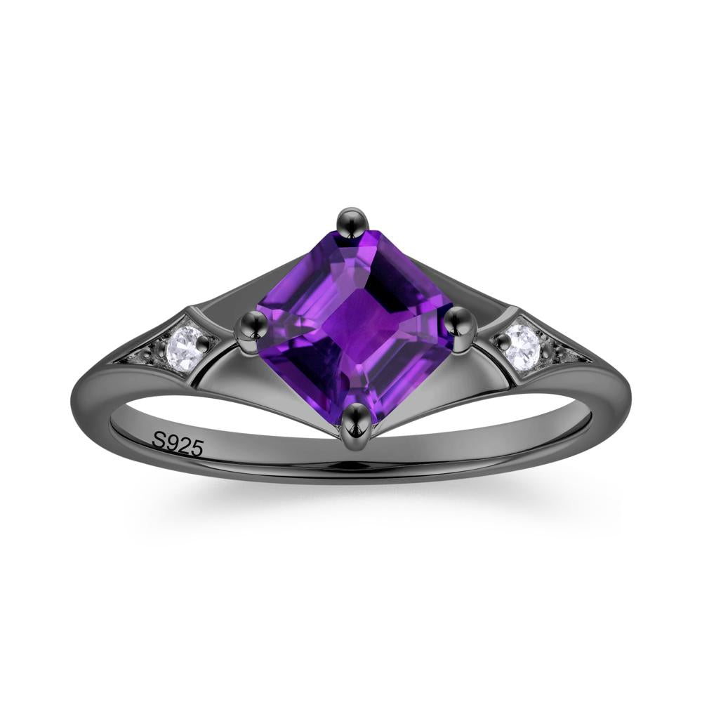 Asscher Cut London Blue Topaz Ring for Women - LUO Jewelry #gemstone_Amethyst