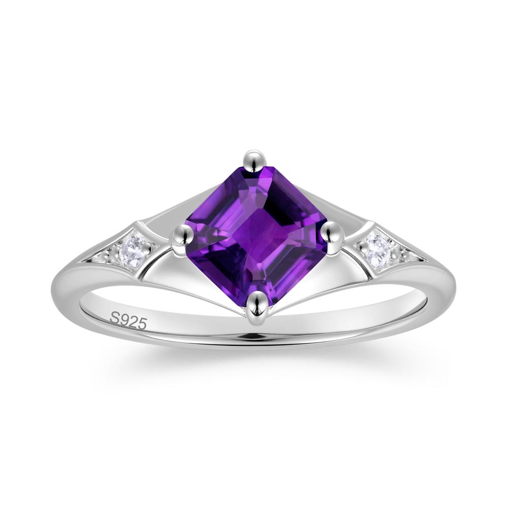 Asscher Cut London Blue Topaz Ring for Women - LUO Jewelry #gemstone_Amethyst