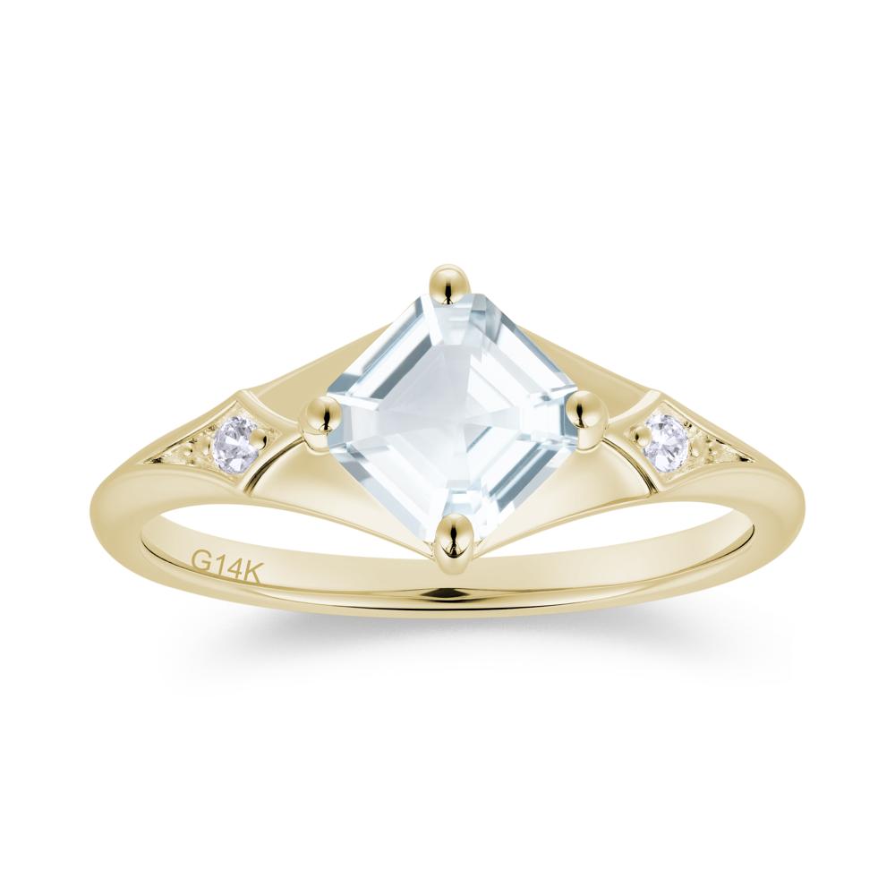 Asscher Cut London Blue Topaz Ring for Women - LUO Jewelry #gemstone_Aquamarine