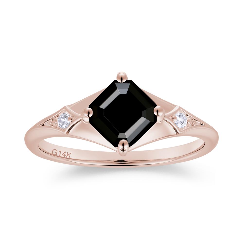 Asscher Cut London Blue Topaz Ring for Women - LUO Jewelry #gemstone_Black Spinel