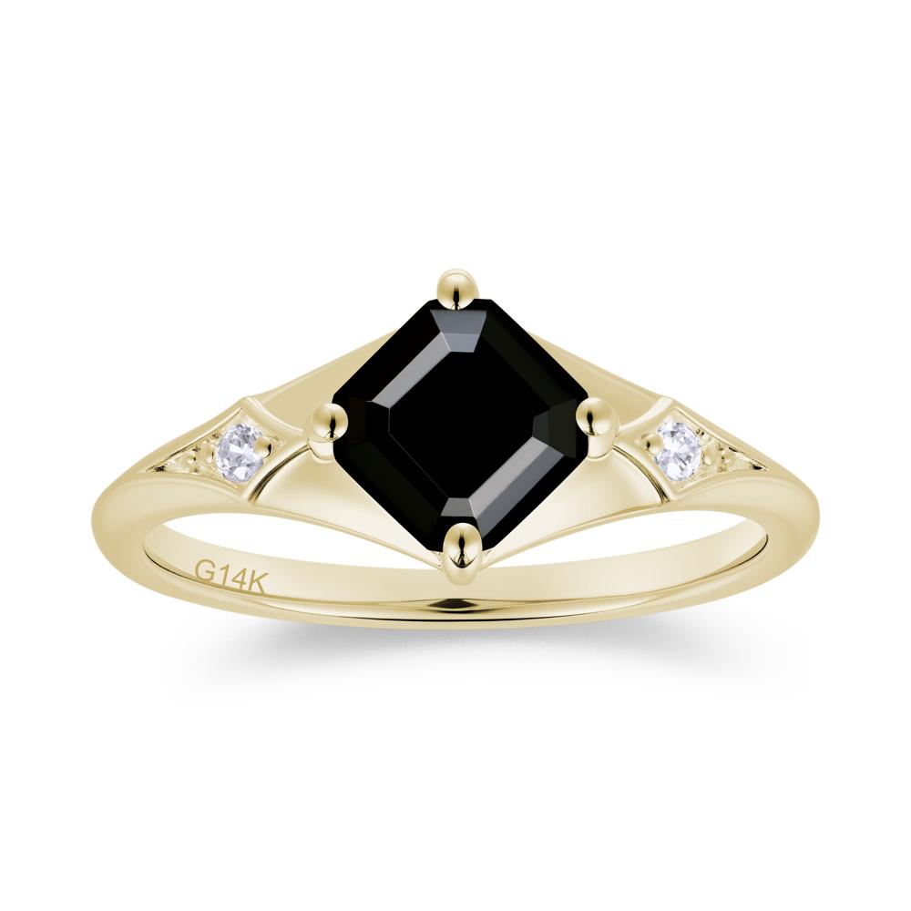 Asscher Cut London Blue Topaz Ring for Women - LUO Jewelry #gemstone_Black Spinel