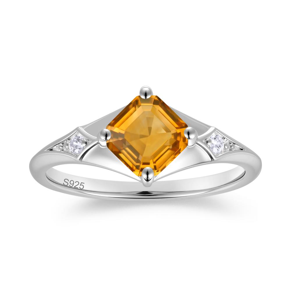 Asscher Cut London Blue Topaz Ring for Women - LUO Jewelry #gemstone_Citrine