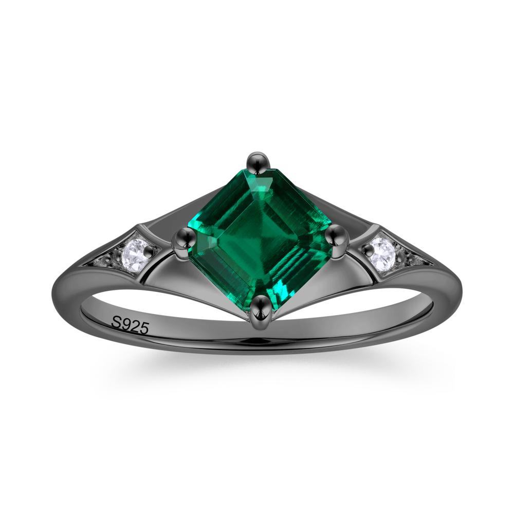 Asscher Cut London Blue Topaz Ring for Women - LUO Jewelry #gemstone_Emerald