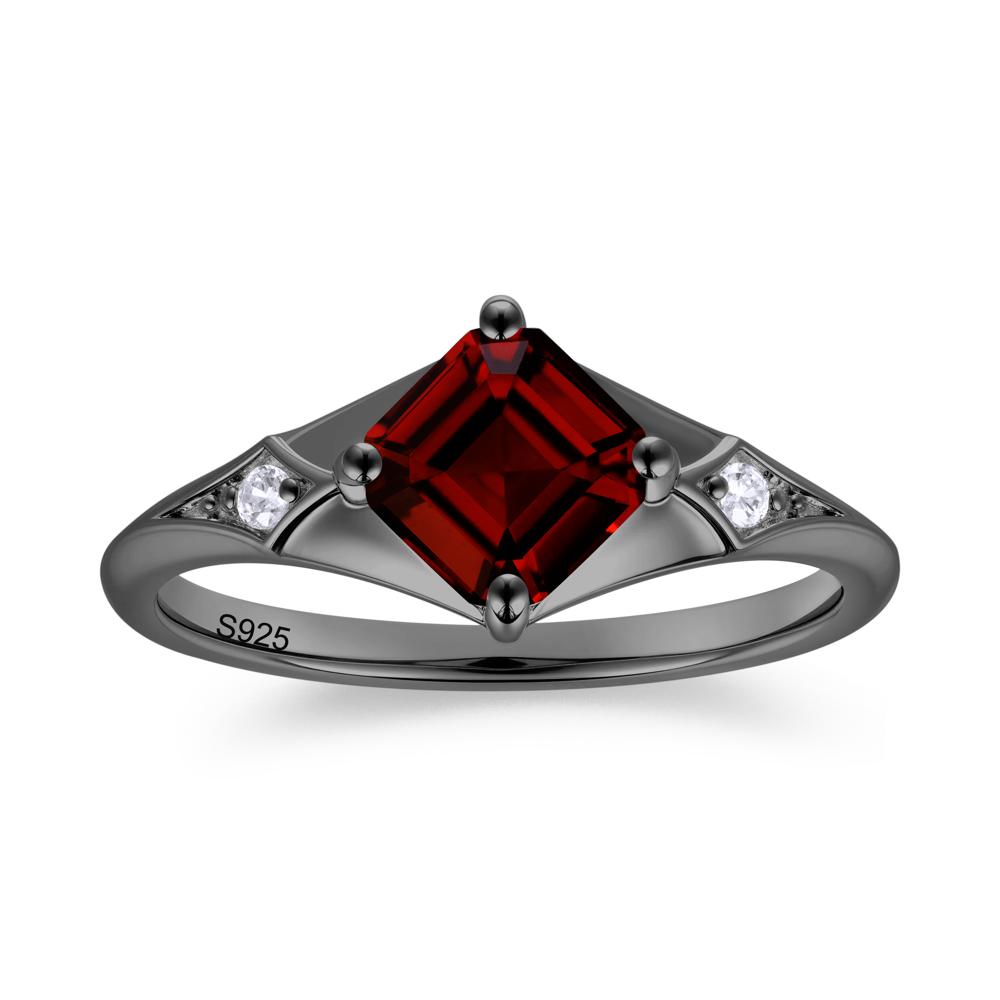 Asscher Cut London Blue Topaz Ring for Women - LUO Jewelry #gemstone_Garnet