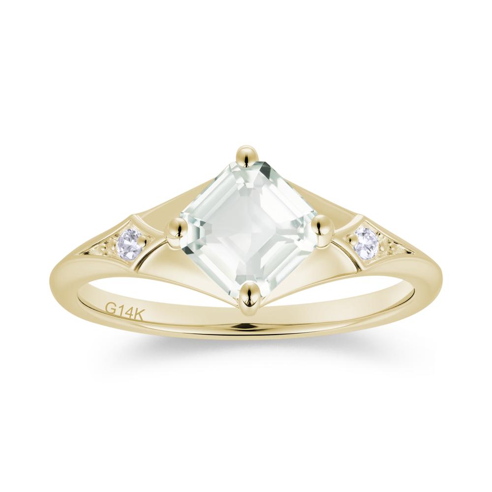 Asscher Cut London Blue Topaz Ring for Women - LUO Jewelry #gemstone_Green Amethyst