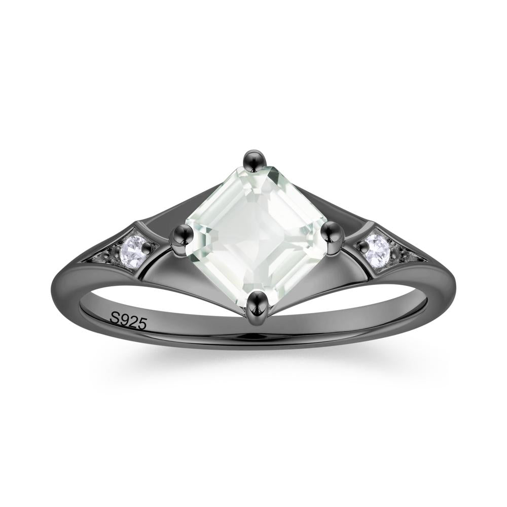 Asscher Cut London Blue Topaz Ring for Women - LUO Jewelry #gemstone_Green Amethyst