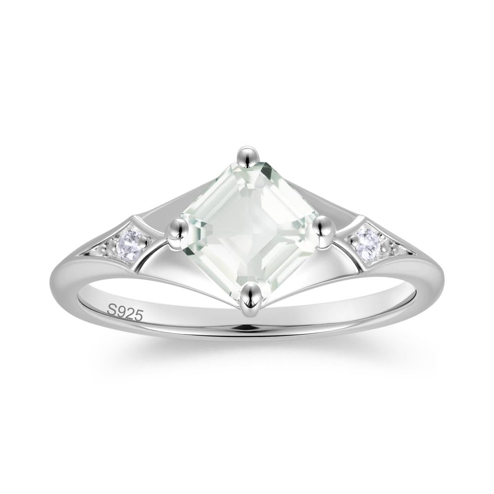 Asscher Cut London Blue Topaz Ring for Women - LUO Jewelry #gemstone_Green Amethyst