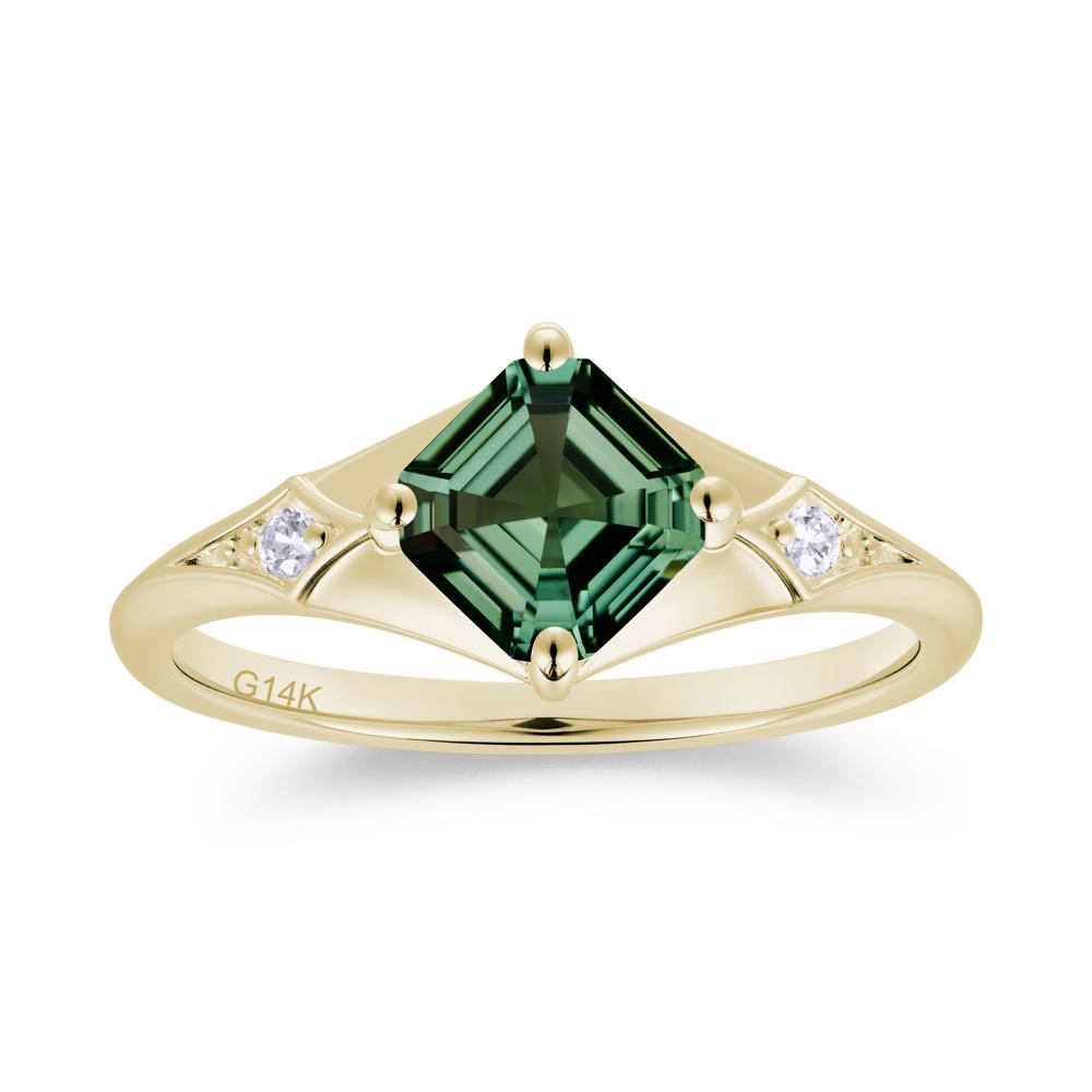 Asscher Cut London Blue Topaz Ring for Women - LUO Jewelry #gemstone_Green Sapphire