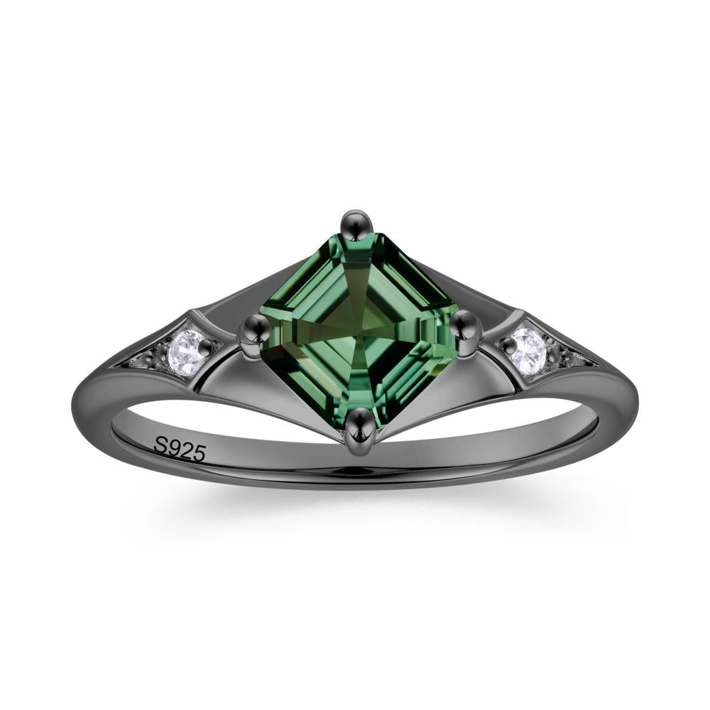 Asscher Cut London Blue Topaz Ring for Women - LUO Jewelry #gemstone_Green Sapphire
