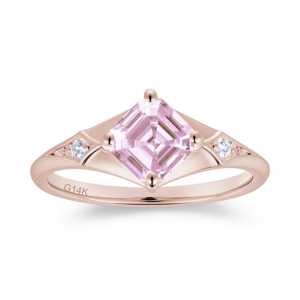 Asscher Cut London Blue Topaz Ring for Women - LUO Jewelry #gemstone_Pink Cubic Zirconia