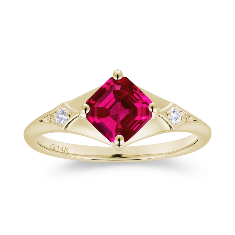 Asscher Cut London Blue Topaz Ring for Women - LUO Jewelry #gemstone_Ruby