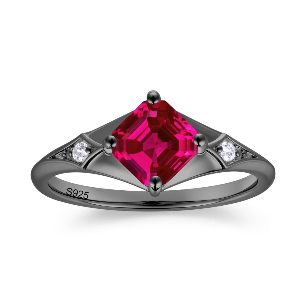 Asscher Cut London Blue Topaz Ring for Women - LUO Jewelry #gemstone_Ruby