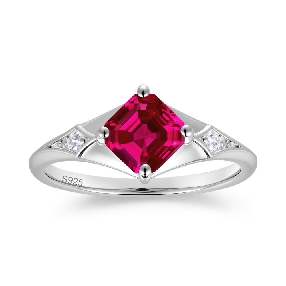 Asscher Cut London Blue Topaz Ring for Women - LUO Jewelry #gemstone_Ruby