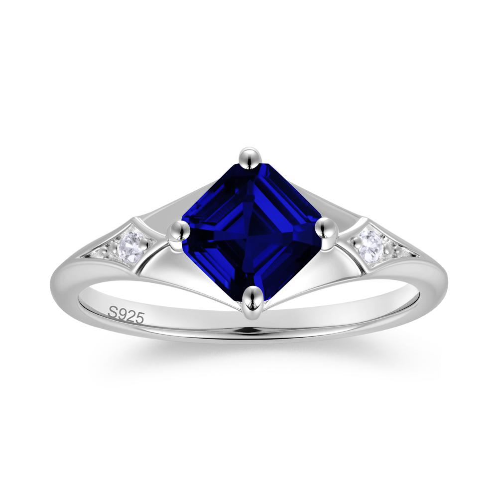 Asscher Cut London Blue Topaz Ring for Women - LUO Jewelry #gemstone_Sapphire