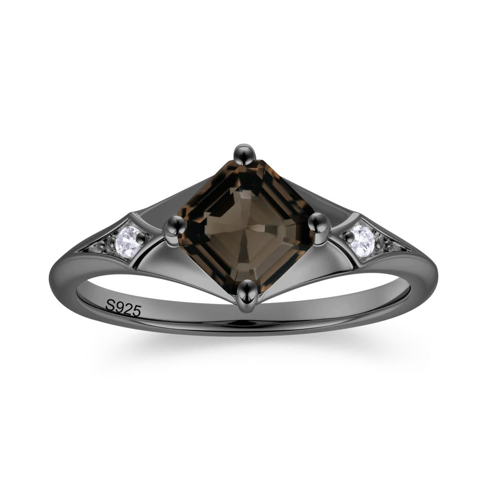 Asscher Cut London Blue Topaz Ring for Women - LUO Jewelry #gemstone_Smoky Quartz