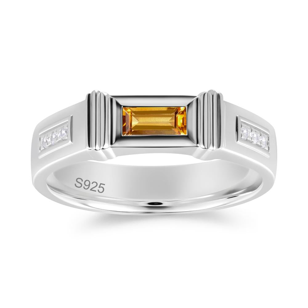 East West Alexandrite Mens Wide Band Ring - LUO Jewelry #gemstone_Citrine
