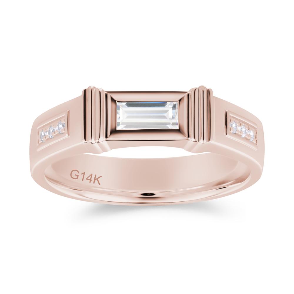 East West Alexandrite Mens Wide Band Ring - LUO Jewelry #gemstone_Cubic Zirconia
