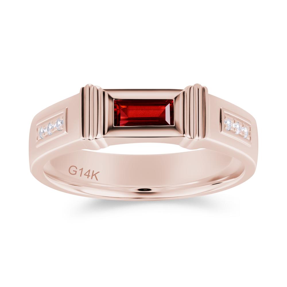 East West Alexandrite Mens Wide Band Ring - LUO Jewelry #gemstone_Garnet