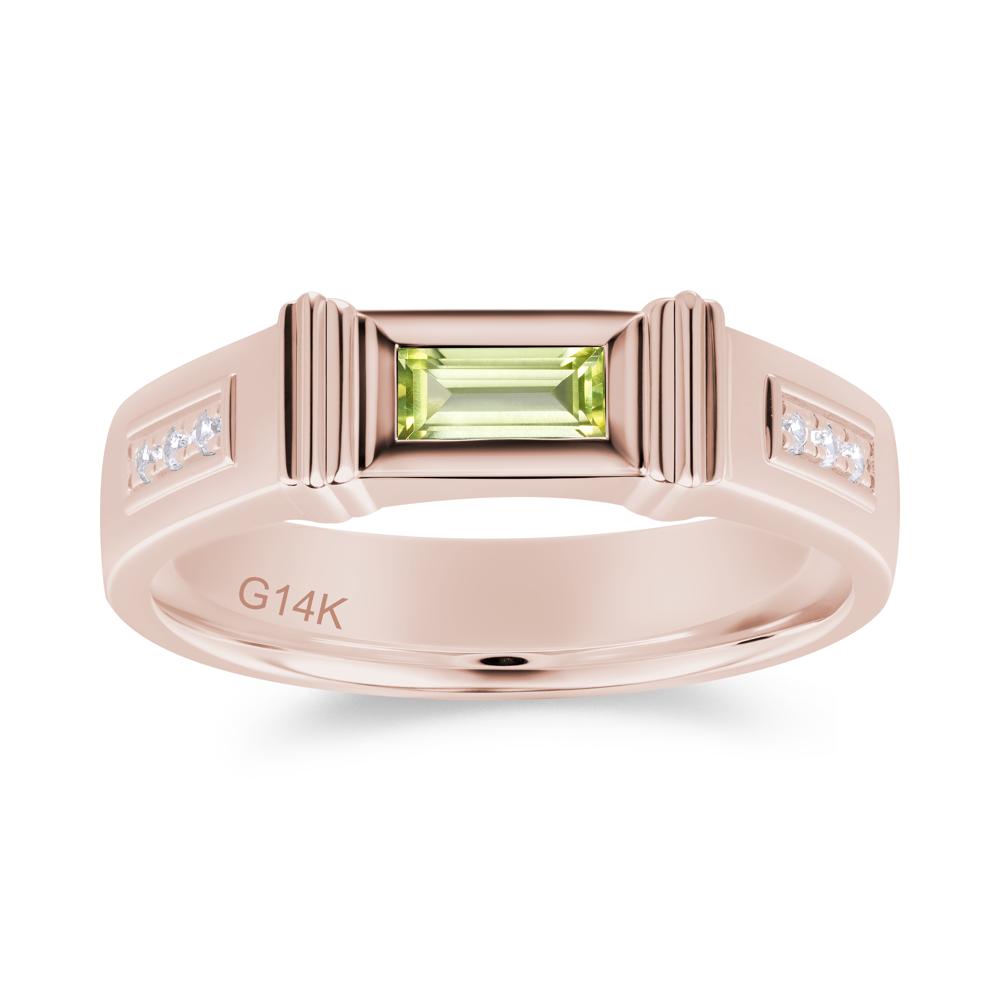 East West Alexandrite Mens Wide Band Ring - LUO Jewelry #gemstone_Peridot