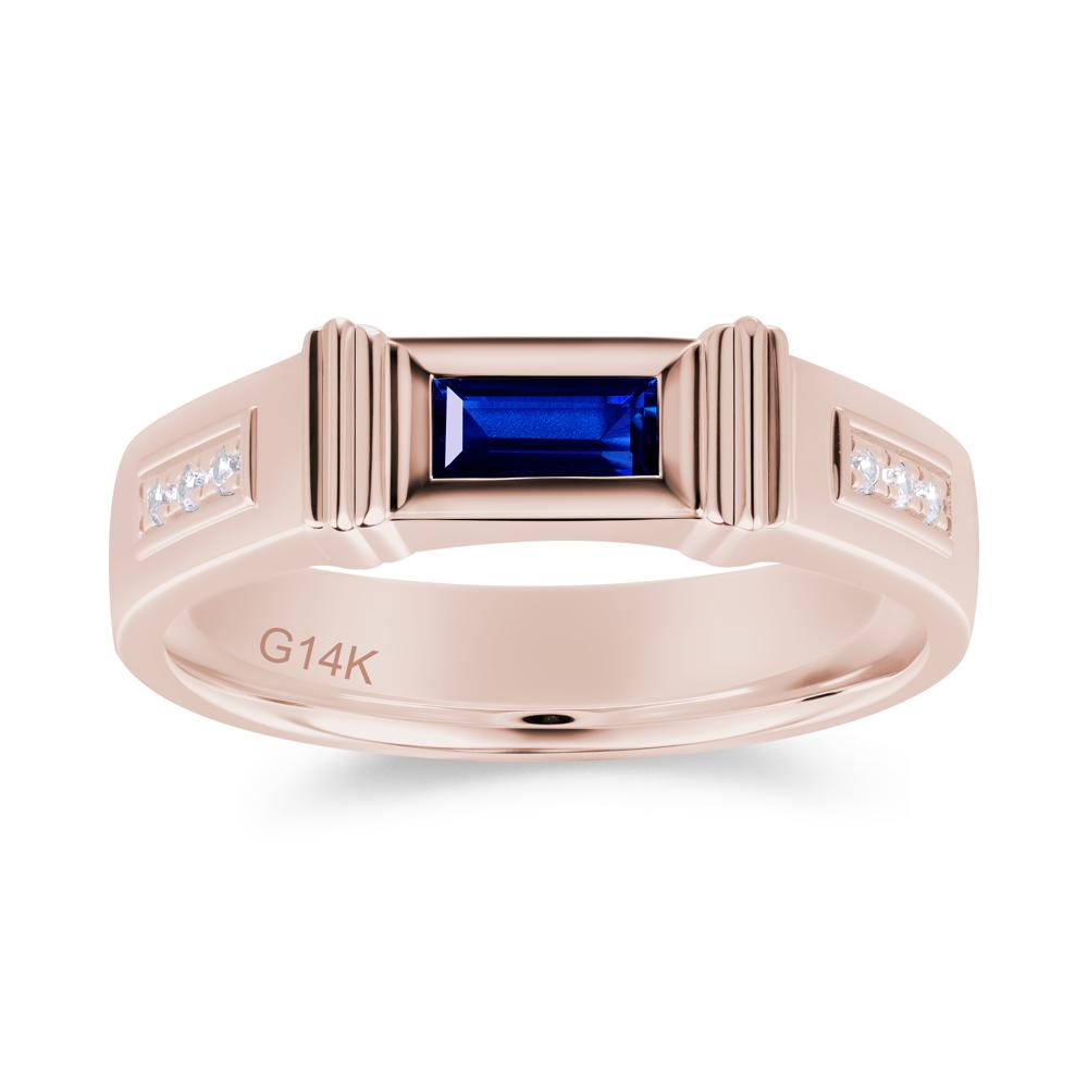 East West Alexandrite Mens Wide Band Ring - LUO Jewelry #gemstone_Sapphire