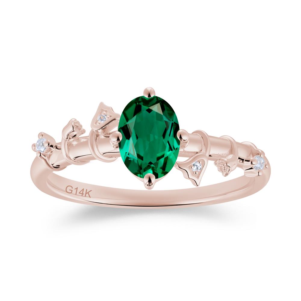 Oval Cut Amethyst Flower Engagement Ring - LUO Jewelry #gemstone_Emerald