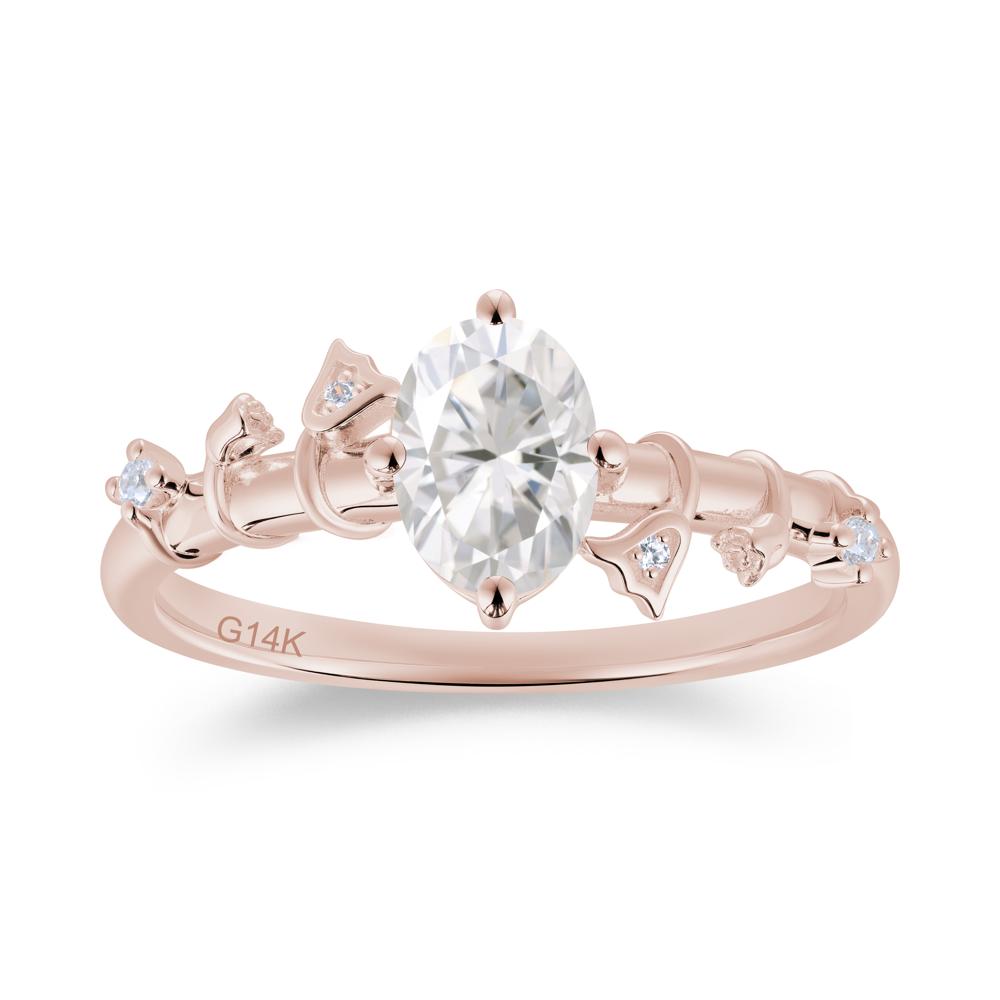 Oval Cut Amethyst Flower Engagement Ring - LUO Jewelry #gemstone_Moissanite