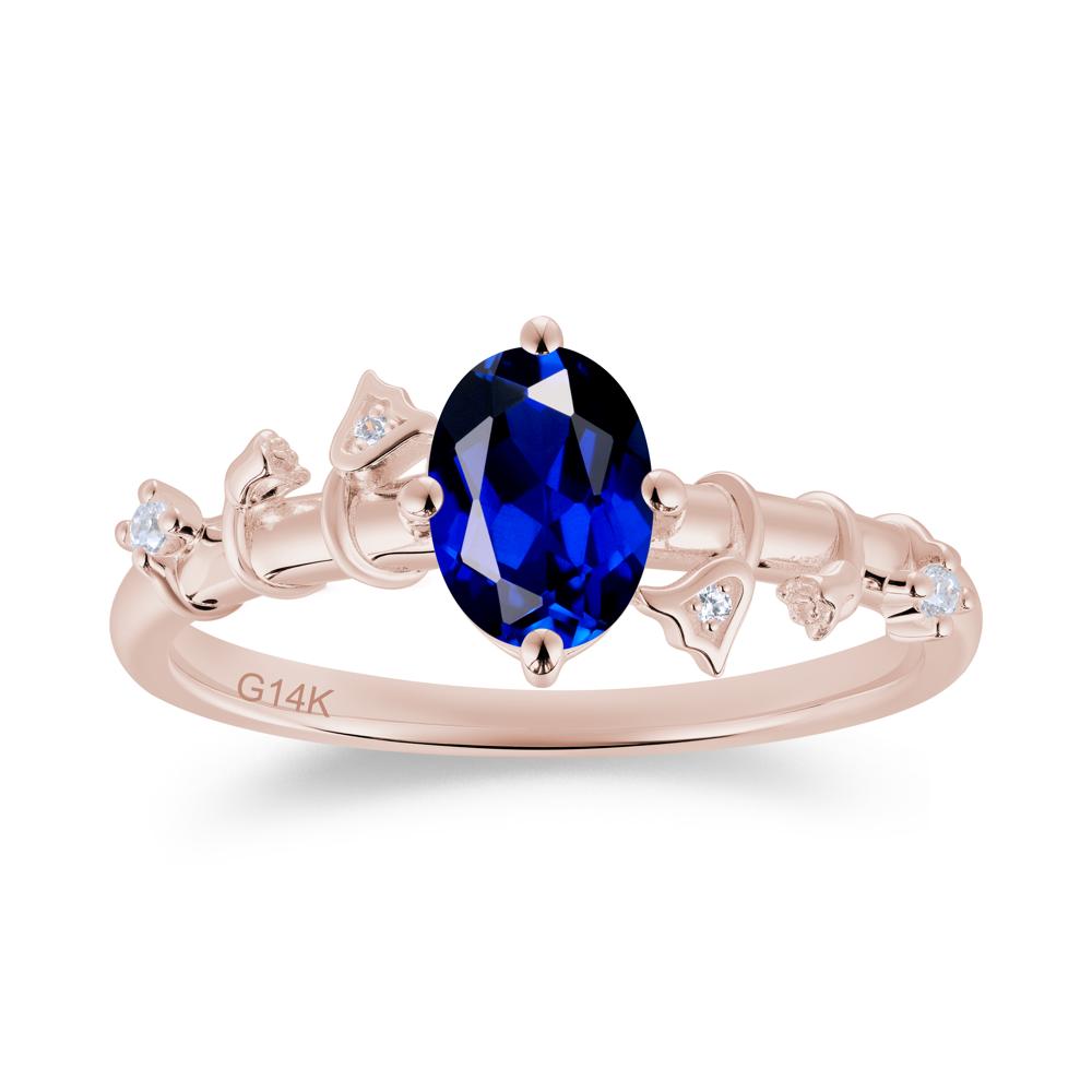 Oval Cut Amethyst Flower Engagement Ring - LUO Jewelry #gemstone_Sapphire