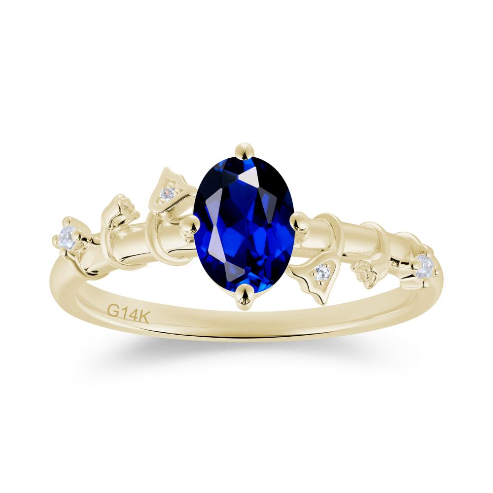 Oval Cut Amethyst Flower Engagement Ring - LUO Jewelry #gemstone_Sapphire