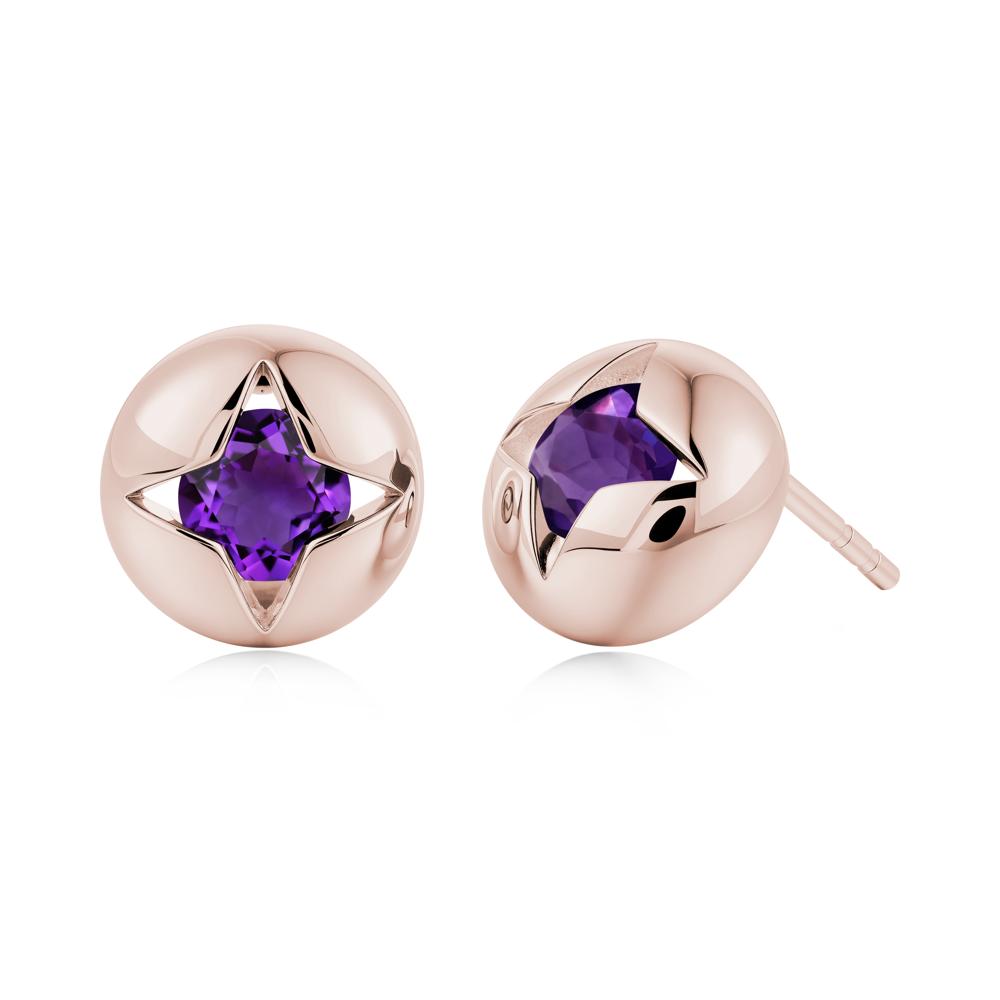 Petite London Blue Topaz Four Point Star Stud Earrings - LUO Jewelry #gemstone_Amethyst