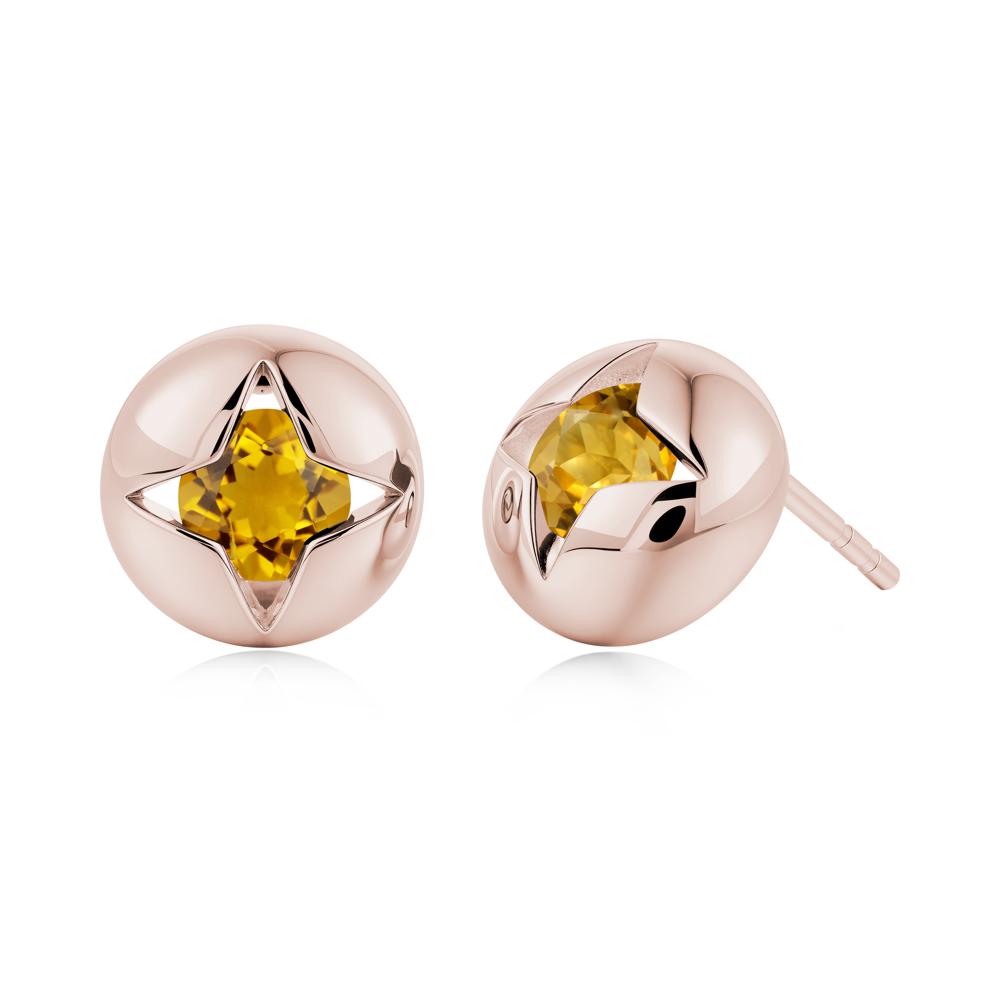 Petite London Blue Topaz Four Point Star Stud Earrings - LUO Jewelry #gemstone_Citrine
