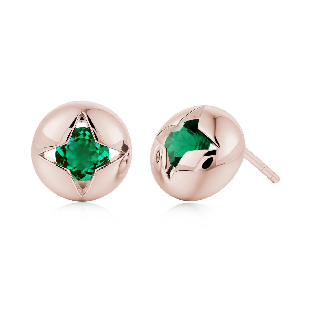 Petite London Blue Topaz Four Point Star Stud Earrings - LUO Jewelry #gemstone_Emerald