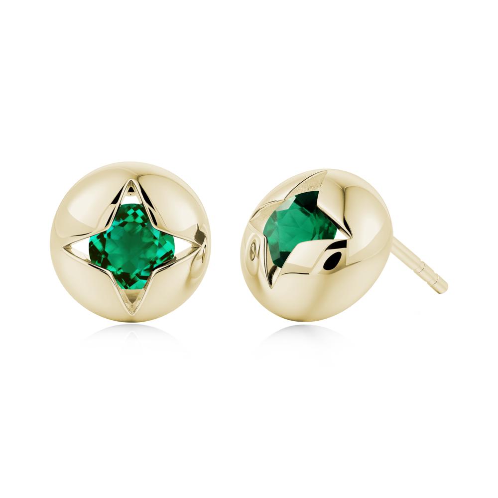 Petite London Blue Topaz Four Point Star Stud Earrings - LUO Jewelry #gemstone_Emerald