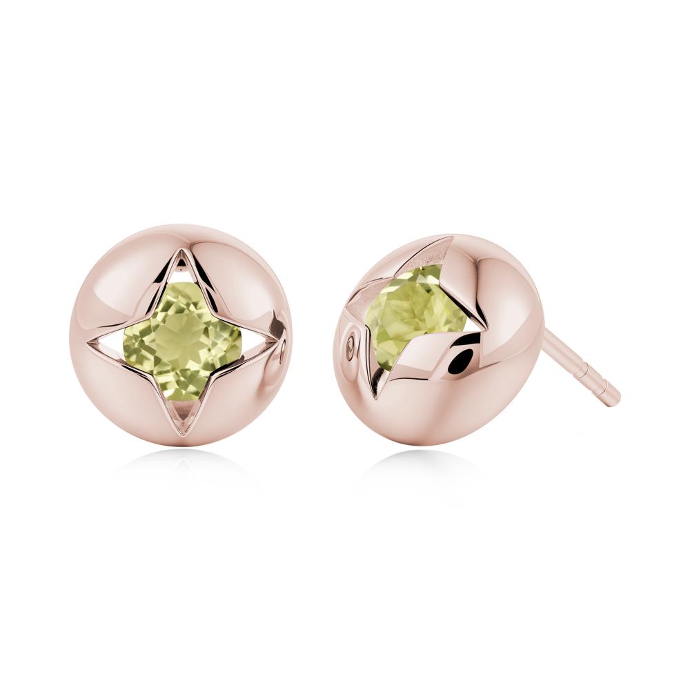 Petite London Blue Topaz Four Point Star Stud Earrings - LUO Jewelry #gemstone_Lemon Quartz