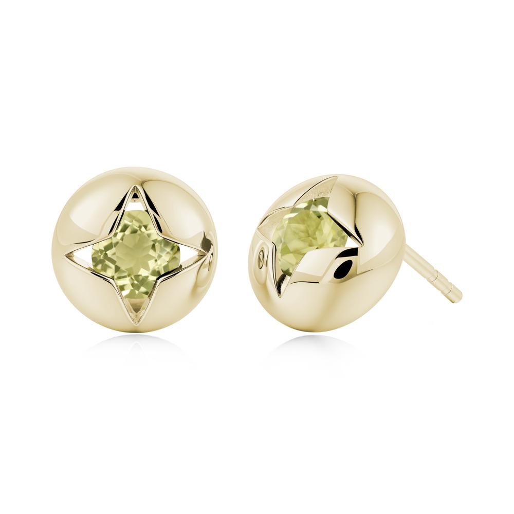 Petite London Blue Topaz Four Point Star Stud Earrings - LUO Jewelry #gemstone_Lemon Quartz