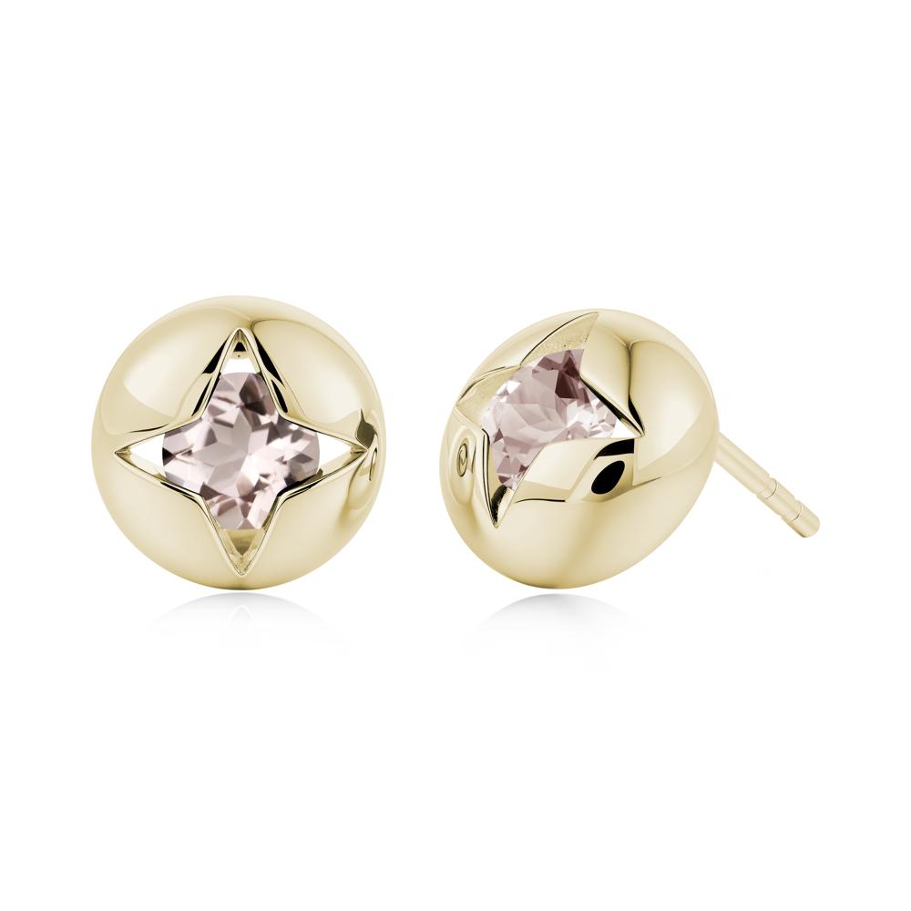 Petite London Blue Topaz Four Point Star Stud Earrings - LUO Jewelry #gemstone_Morganite
