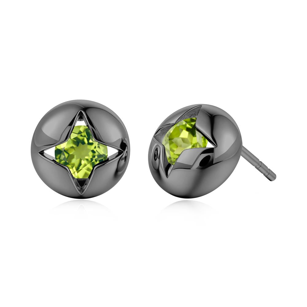 Petite London Blue Topaz Four Point Star Stud Earrings - LUO Jewelry #gemstone_Peridot