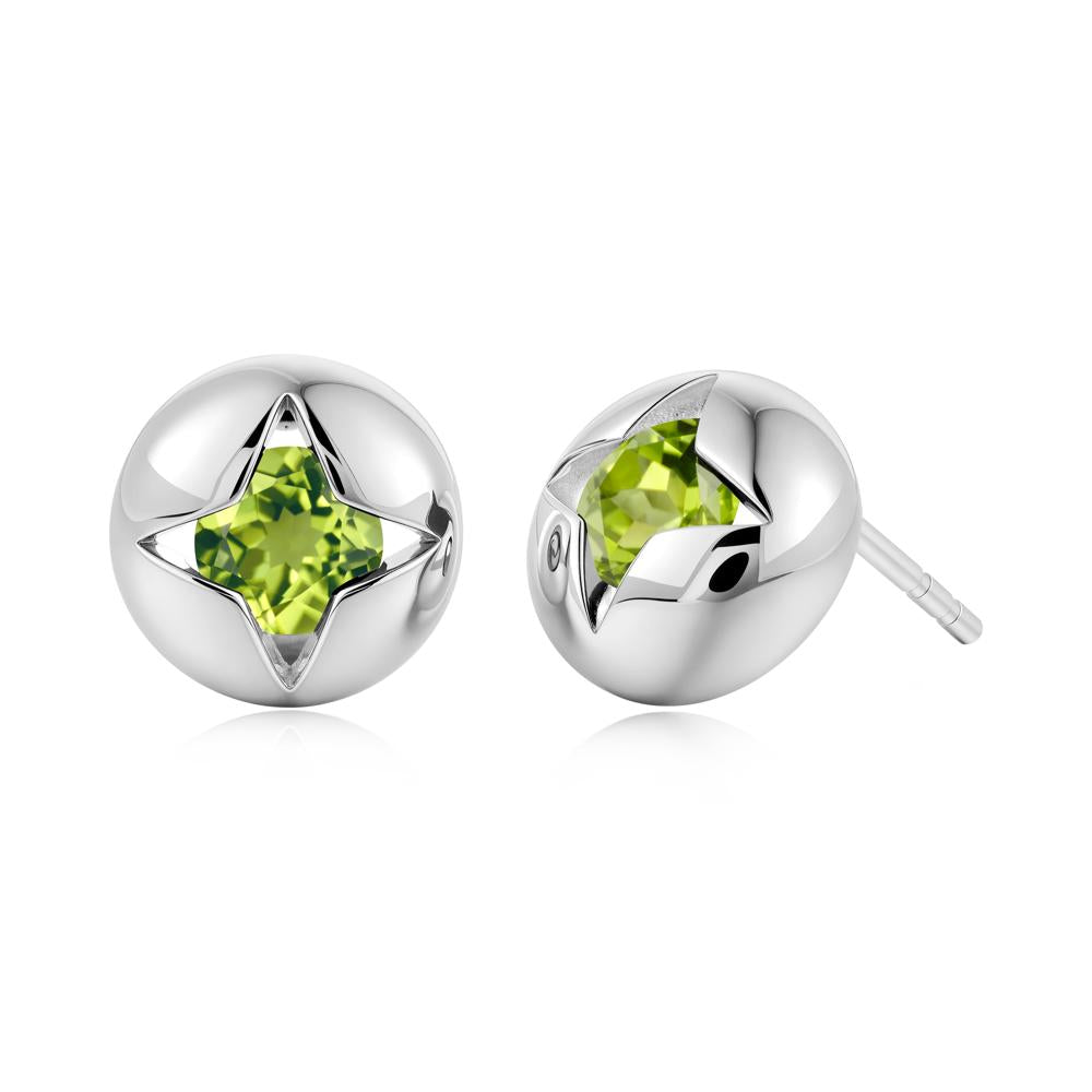 Petite London Blue Topaz Four Point Star Stud Earrings - LUO Jewelry #gemstone_Peridot