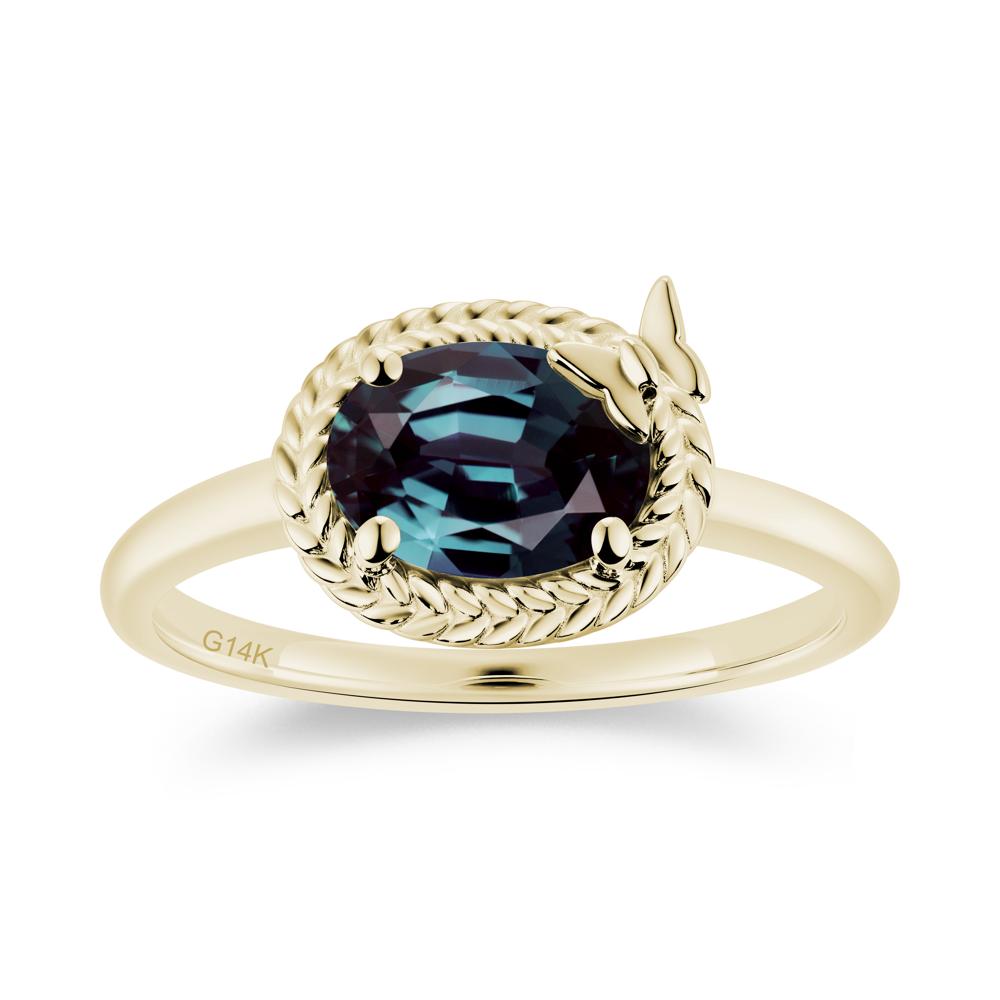 Oval Cut Amethyst Butterfly Promise Ring - LUO Jewelry #gemstone_Alexandrite