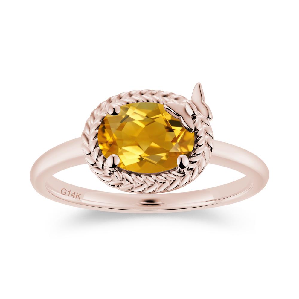 Oval Cut Amethyst Butterfly Promise Ring - LUO Jewelry #gemstone_Citrine
